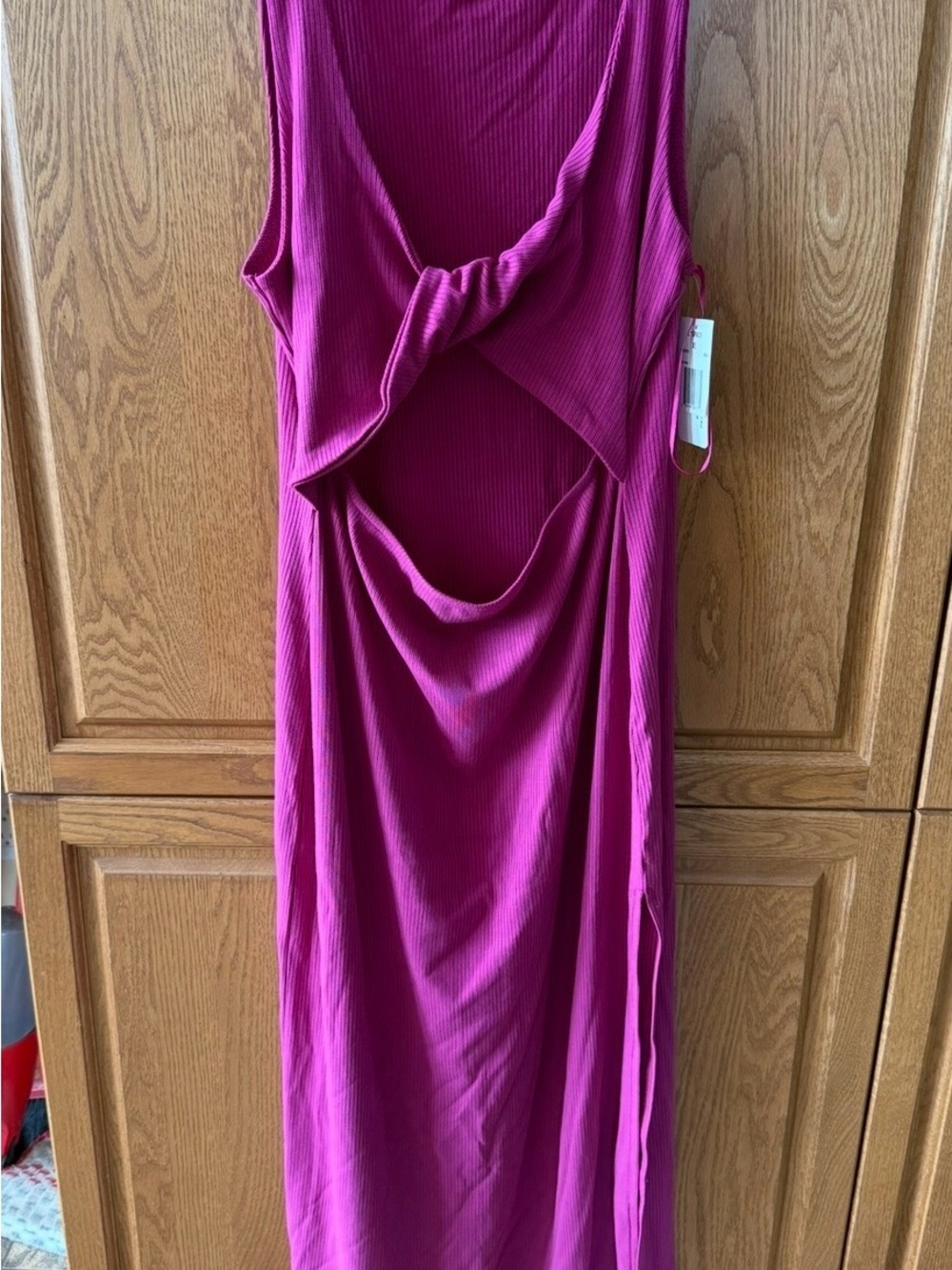 LSpace Twist-Front Pink Midi Dress